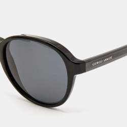 Giorgio Armani Black Oval Sunglasses