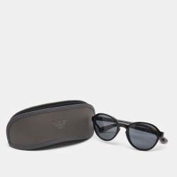 Giorgio Armani Black Oval Sunglasses
