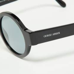 Giorgio Armani Black/Grey AR903M Round Sunglasses