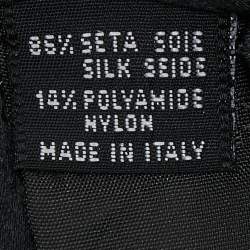 Pre Owned Giorgio Armani Black Dot Jacquard Pattern Silk Tie