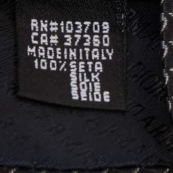 Giorgio Armani Black Patterned Silk Jacquard Tie