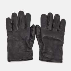Giorgio Armani Black Leather Golves