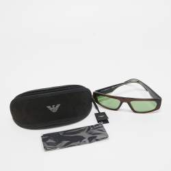 Emporio Armani Dark Brown Tinted  EA4168 Rectangular Sunglasses