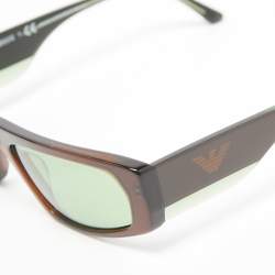 Emporio Armani Dark Brown Tinted  EA4168 Rectangular Sunglasses