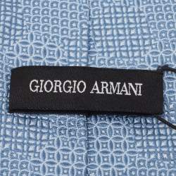 Giorgio Armani Blue Patterned Silk Tie