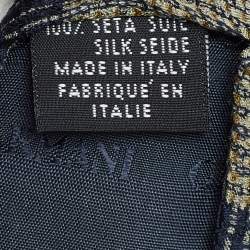 Pre Owned Giorgio Armani Vintage Blue Checked Silk Tie