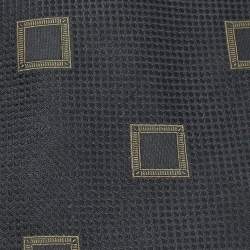 Pre Owned Giorgio Armani Vintage Blue Jacquard Silk Traditional Tie