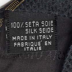 Pre Owned Giorgio Armani Vintage Blue Jacquard Silk Traditional Tie