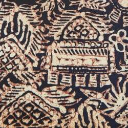 Pre Owned Giorgio Armani Vintage Black Printed Silk Traditional Tie