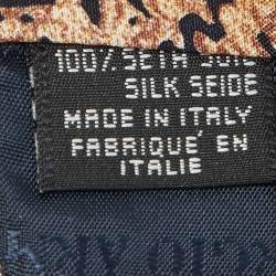Pre Owned Giorgio Armani Vintage Black Printed Silk Traditional Tie