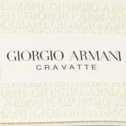 Pre Owned Giorgio Armani Vintage Black Printed Silk Traditional Tie