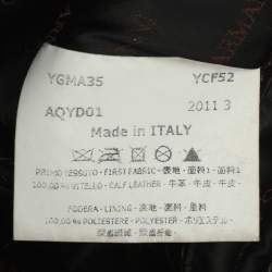 Pre Owned Giorgio Armani Brown Leather Messengers Bag