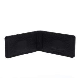 Giorgio Armani Dark Brown Leather Magnet Money Clip