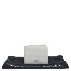 Giorgio Armani Grey Leather Bifold Wallet