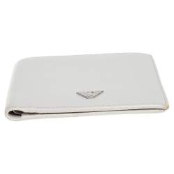 Giorgio Armani Grey Leather Bifold Wallet