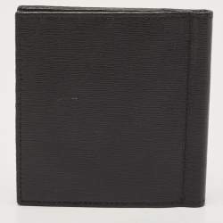 Giorgio Armani Black Leather Logo Bifold Wallet