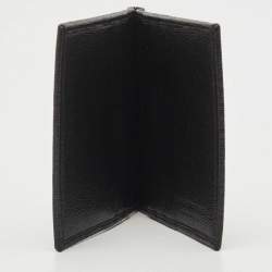 Giorgio Armani Black Leather Logo Bifold Wallet