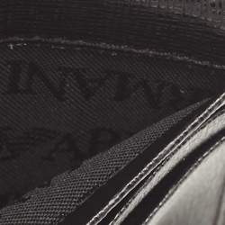 Giorgio Armani Black Leather Logo Bifold Wallet