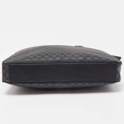 Giorgio Armani Black/Dark Grey Jacquard Coated Canvas Briefcase