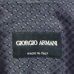 Giorgio Armani Grey Patterned Cotton Buttoned Up Shirt M
