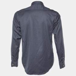 Giorgio Armani Grey Patterned Cotton Buttoned Up Shirt M