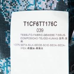 Giorgio Armani Green Paisley Print Silk Buttoned Up Shirt M