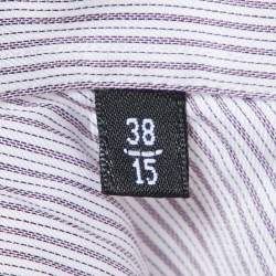 Pre Owned Giorgio Armani White Striped Cotton Long Sleeve Shirt S