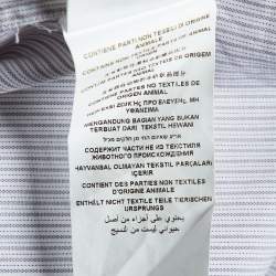 Pre Owned Giorgio Armani White Striped Cotton Long Sleeve Shirt S