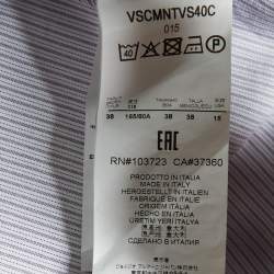 Pre Owned Giorgio Armani White Striped Cotton Long Sleeve Shirt S