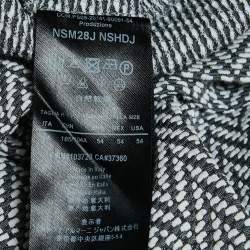 Giorgio Armani Grey Patterned Stretch Knit V-Neck T-Shirt XXL