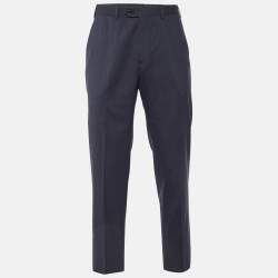 Giorgio Armani Dark Blue Wool Tailored Trousers M