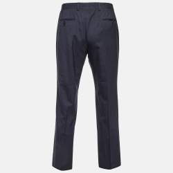 Giorgio Armani Dark Blue Wool Tailored Trousers M