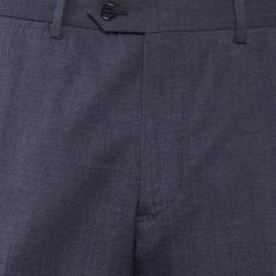 Giorgio Armani Dark Blue Wool Tailored Trousers M
