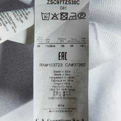 Pre Owned Giorgio Armani White Speckle Print Cotton Long Sleeve Shirt M