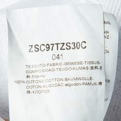 Pre Owned Giorgio Armani White Speckle Print Cotton Long Sleeve Shirt M