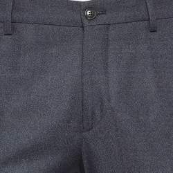 Giorgio Armani Black Virgin Wool Trousers M