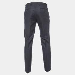 Giorgio Armani Black Virgin Wool Trousers M