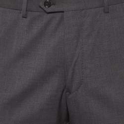 Giorgio Armani Dark Grey Wool Tailored Trousers L
