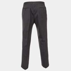 Giorgio Armani Dark Grey Wool Tailored Trousers L