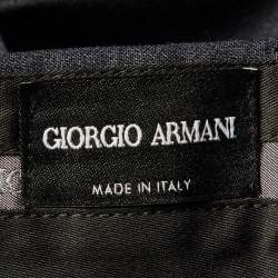 Giorgio Armani Dark Grey Wool Tailored Trousers L