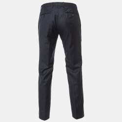 Giorgio Armani Black Wool Tailored Trousers M