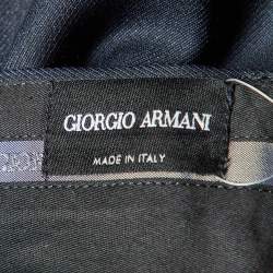Giorgio Armani Black Wool Tailored Trousers M