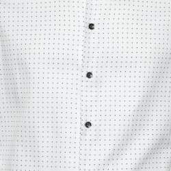 Giorgio Armani White Patterned Cotton Shirt M