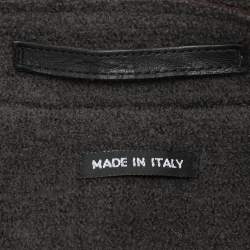 Giorgio Armani Dark Grey Virgin Wool Double Breasted Blazer S