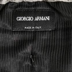 Giorgio Armani Grey Stripe Wool Blend Straight Leg Pants M