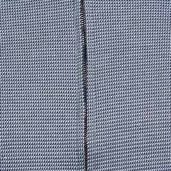 Giorgio Armani Blue Patterned Cotton Blend Knit Zip-Up Shirt M