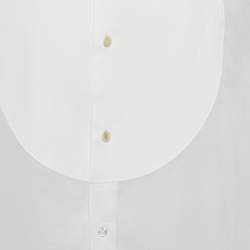 Giorgio Armani White Sheer Cotton Tuxedo Shirt XXXL 