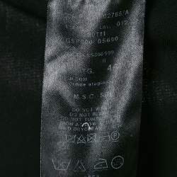 Giorgio Armani Black Virgin Wool Satin Trimmed Pants S