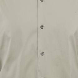 Giorgio Armani Grey Stretch Cotton Long Sleeve Shirt M