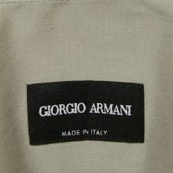 Giorgio Armani Grey Stretch Cotton Long Sleeve Shirt M